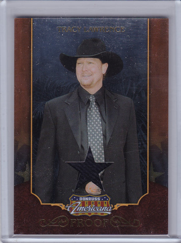 Tracy Lawrence 2009 Americana Swatch Relic card #47 Proof #d 23/25
