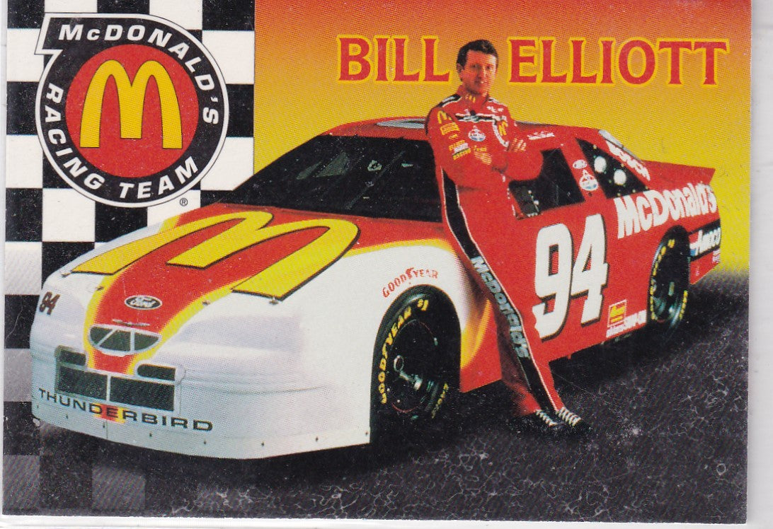 Bill Elliott 1996 Collect-A-Card Mcdonald's Racing Team Insert MBE