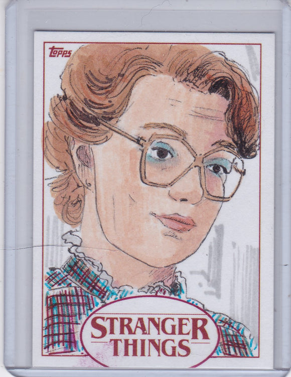 Stranger Things Season 1 Barbara Holland Sketch card by Marsha Parkins