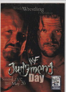 2002 Fleer WWF All Access Pay Per View Poster 3 of 10 PPV Judgment Day - May 20, 2001