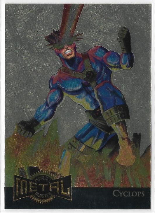 1995 Marvel Metal Gold Blaster card # 3 of 18 Cyclops – Grants