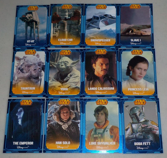 Star Wars Disney Store UK 12 card Empire Strikes Back Promo set