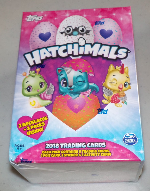2018 Topps Hatchimals Blaster Box - 3 Packs + 2 Necklaces Per Box