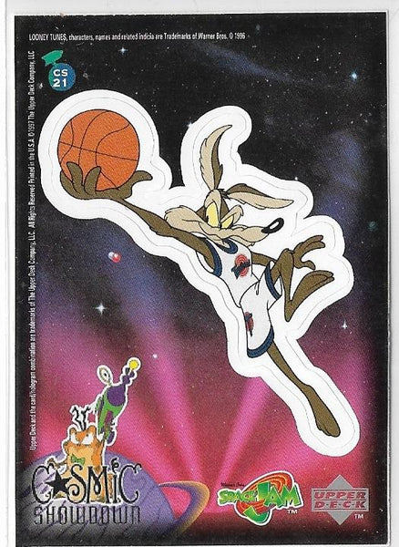 1996 Upper Deck Space Jam Cosmic Showdown Sticker #CS21 Wile E
