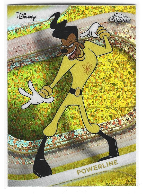 2025 Topps Chrome Disney card #35 Powerline Yellow Mini Diamonds parallel