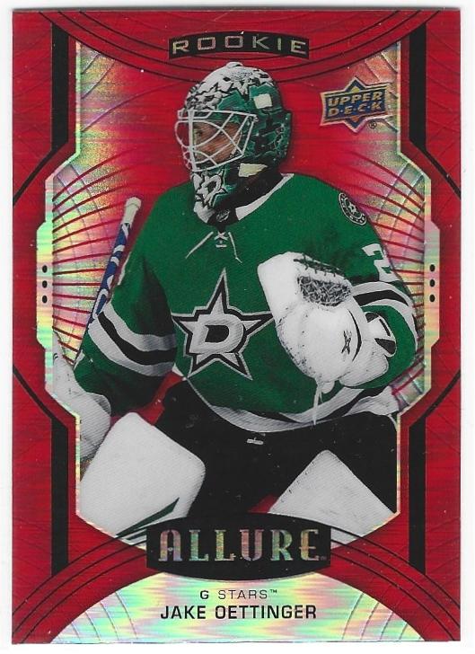 Jake Oettinger 2020-21 Allure Rookie card #133 Red Rainbow parallel