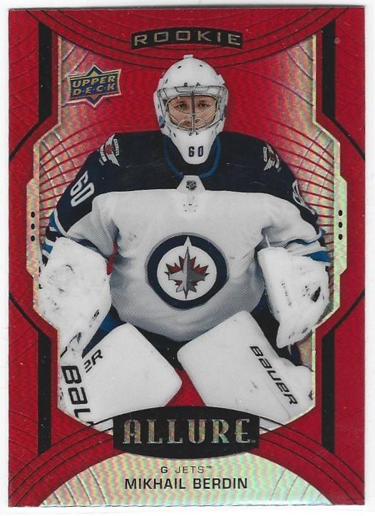 Mikhail Berdin 2020-21 Allure Rookie card #128 Red Rainbow parallel