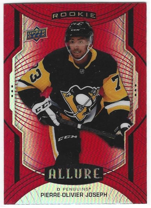 Pierre-Olivier Joseph 2020-21 Allure Rookie card #129 Red Rainbow parallel