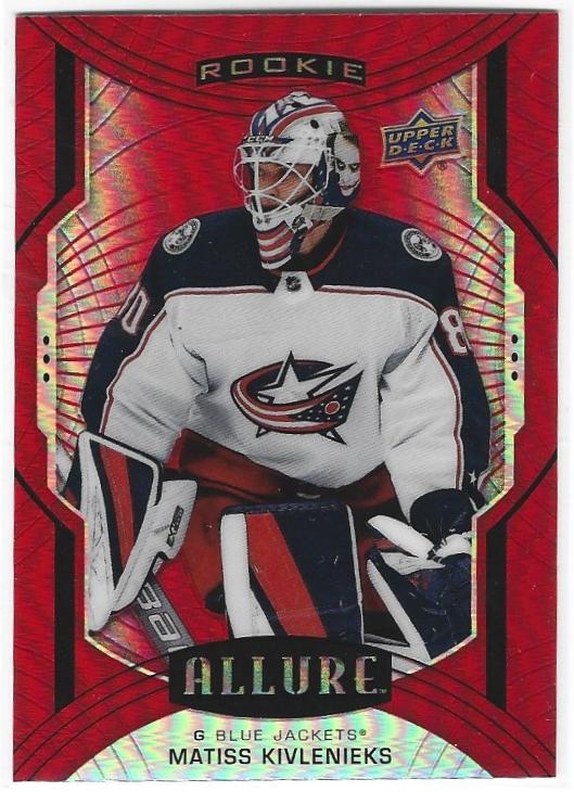 Matiss Kivlenieks 2020-21 Allure Rookie card #121 Red Rainbow parallel