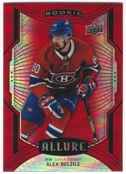Alex Belzile 2020-21 Allure Rookie card #120 Red Rainbow parallel