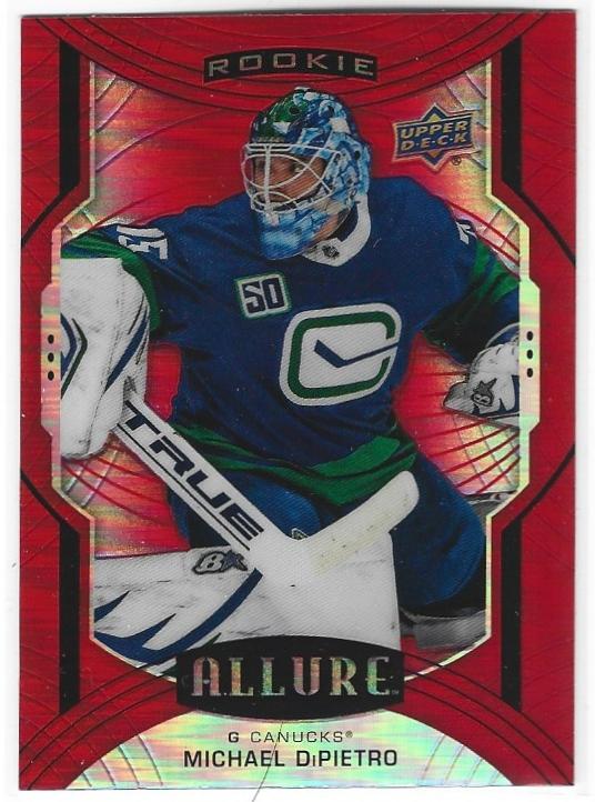 Michael DiPietro 2020-21 Allure Rookie card #117 Red Rainbow parallel