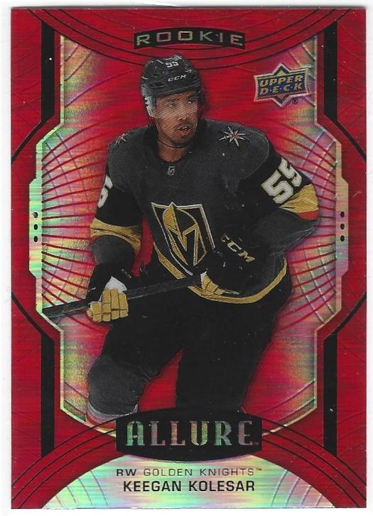 Keegan Kolesar 2020-21 Allure Rookie card #109 Red Rainbow parallel