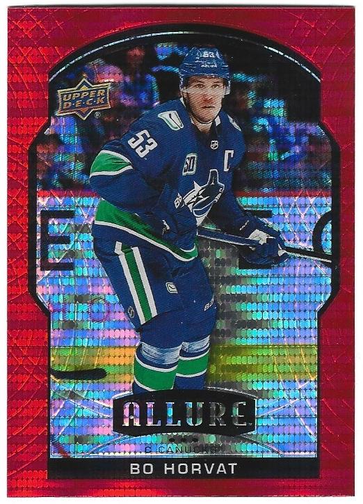 Bo Horvat 2020-21 Allure card #22 Red Rainbow parallel