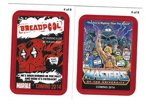 2013 Wacky Packages ANS 11 Coming Distractions Red parallel Stickers Choose Your Numbers from the list