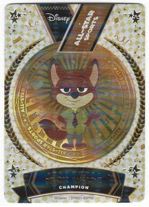 CardFun Disney All-Star Sports Nick Wilde Gold Medal card DFM01-SSP09