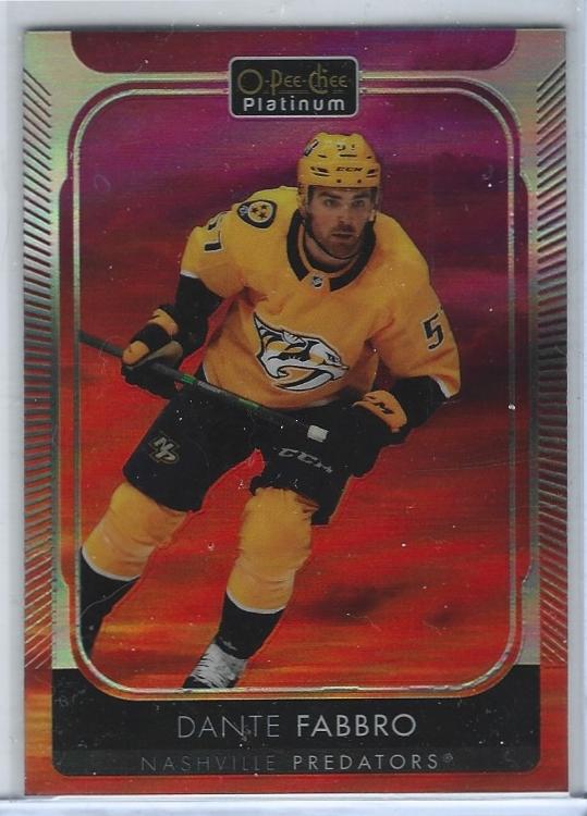 Dante Fabbro 2021-22 OPC Platinum Sunset card #104