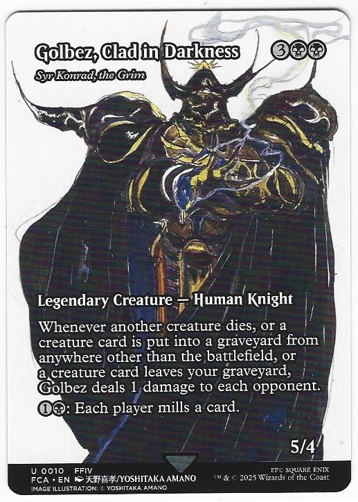 MTG Final Fantasy Through the Ages Golbez, Clad in Darkness - Syr Konrad, the Grim U 0010