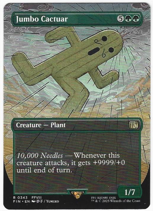 MTG Final Fantasy Jumbo Cactuar Borderless Rare R 0343