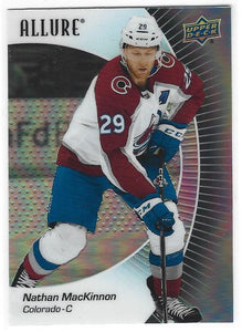 Nathan Mackinnon 2023-24 Allure card #50 Black Rainbow parallel