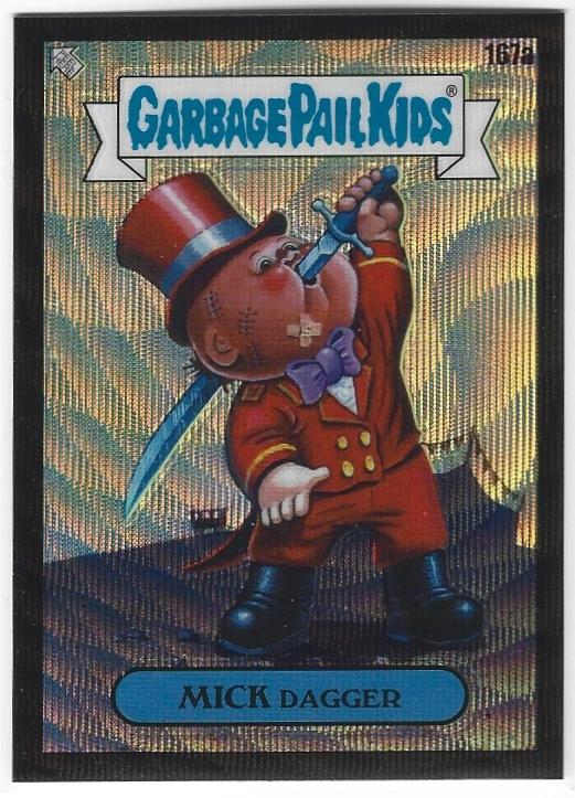 2022 Garbage Pail Kids Chrome Series 5 167a Mick Dagger Black Wave Refractor #d 55/99