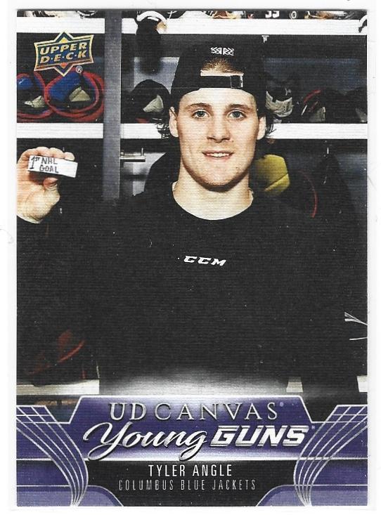 Tyler Angle 2023-24 Upper Deck UD Canvas Young Guns Rookie C388