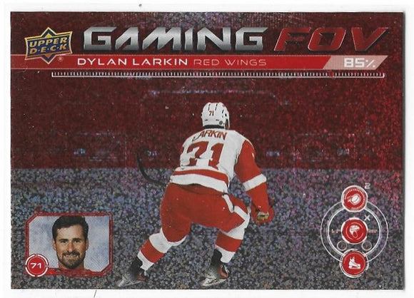 Dylan Larkin 2024-25 Upper Deck Gaming FOV GFOV-1 Speckled Foil