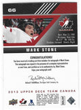 Mark Stone 2013-14 Upper Deck Team Canada Autograph card #66