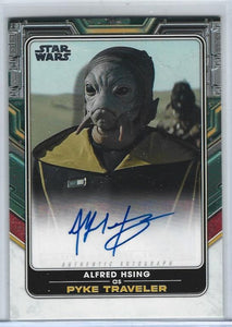 Star Wars The Book of Boba Fett Alfred Hsing as Pyke Traveler Autograph card