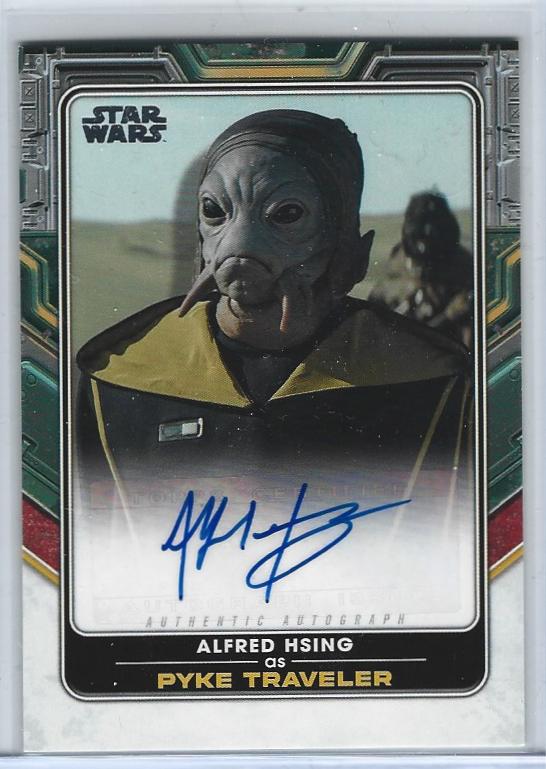 Star Wars The Book of Boba Fett Alfred Hsing as Pyke Traveler Autograph card