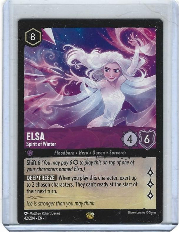 Disney Lorcana Elsa - Spirit of Winter 42/204 The First Chapter Non Foil