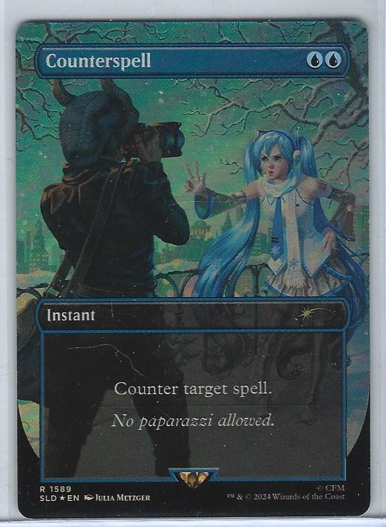Magic The Gathering Secret Lair Hatsune Miku Counterspell Rainbow Foil R 1589 MTG