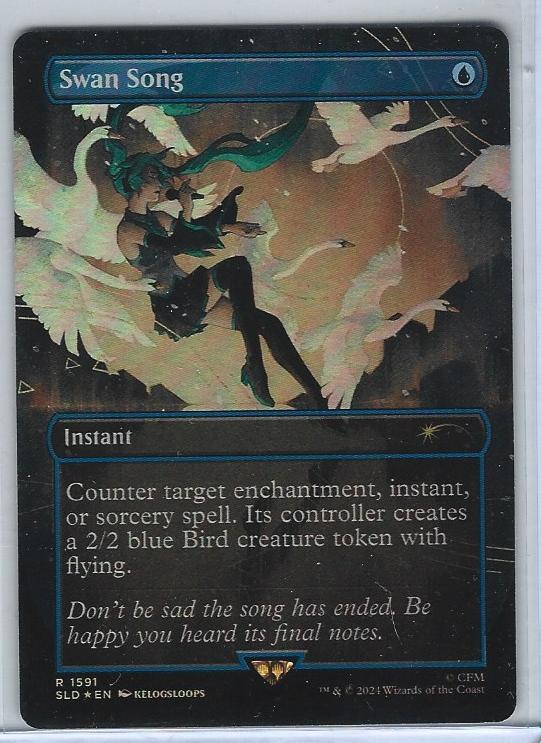 Magic The Gathering Secret Lair Hatsune Miku Swan Song Rainbow Foil R 1591 MTG