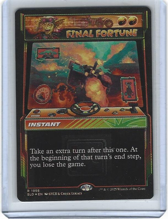 Magic The Gathering Secret Lair Arcade Racers Final Fortune Rainbow Foil R 1956 MTG