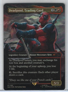 Magic The Gathering Secret Lair Deadpool, Trading Card Rainbow Foil R 1753 MTG