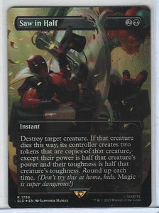 Magic The Gathering Secret Lair Deadpool Saw in Half Rainbow Foil R 1755 MTG