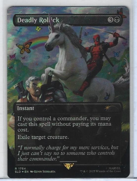 Magic The Gathering Secret Lair Deadpool Deadly Rollick Rainbow Foil R 1754 MTG