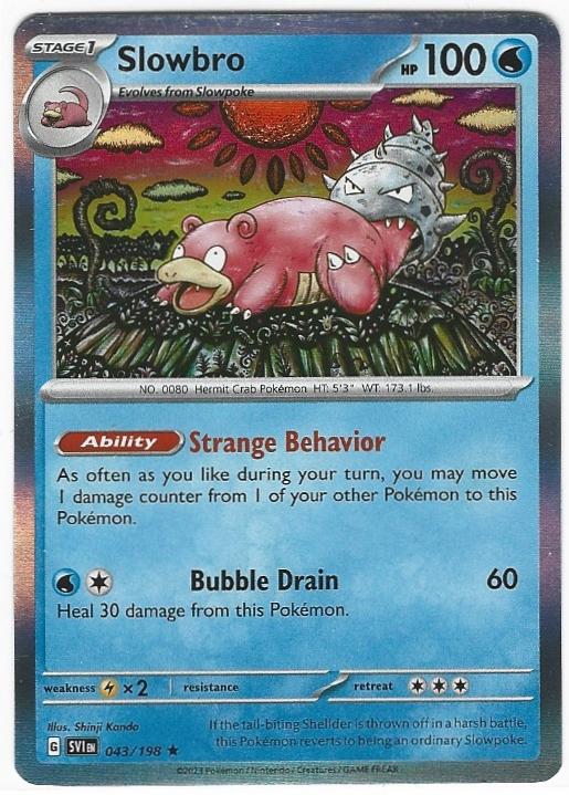 Pokémon TCG Slowbro Scarlet & Violet Holo Rare 043/198