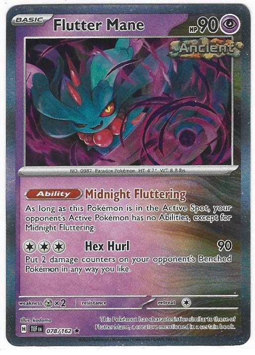 Pokémon TCG Flutter Mane Temporal Forces Holo Rare 078/162