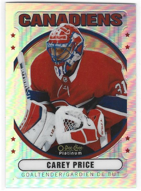 Carey Price 2021-22 OPC Platinum Retro Rainbow card R-54