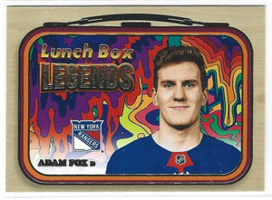 Adam Fox 2022-23 Upper Deck Lunch Box Legends card LB-29 Gold parallel