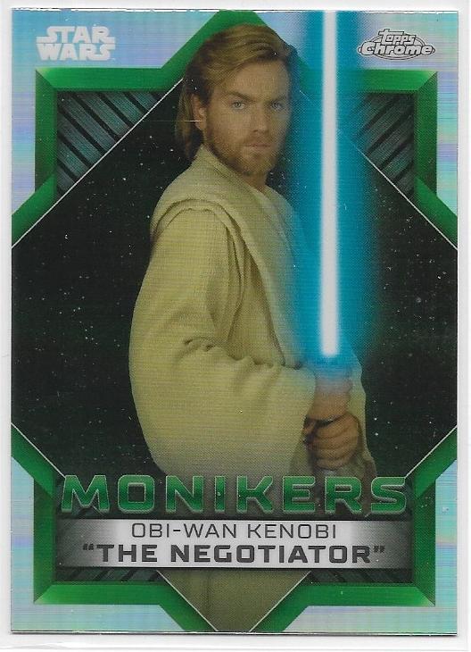 2023 Topps Chrome Star Wars Monikers Insert card M-9 Obi-Wan Kenobi
