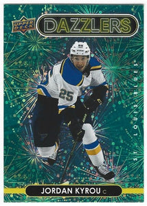 Jordan Kyrou 2021-22 Upper Deck Green Dazzlers card DZ-139