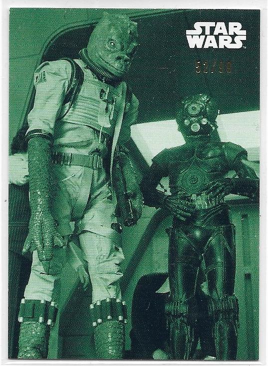 Star Wars ROTJ Black and White card #65 Green #d 52/99