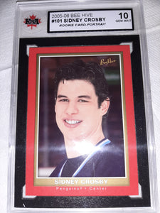 Sidney Crosby 2005-06 Beehive Red Border Rookie Graded KSA 10 Gem Mint