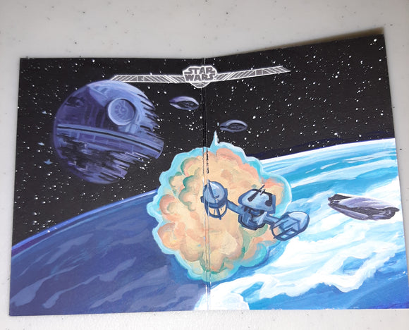 2021 Star Wars Battle Plans Panoramic Sketch by Jay Manchand