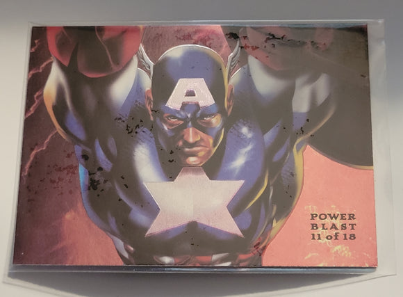 1994 Flair Marvel Annual Power Blast card 11 of 18 Captain America