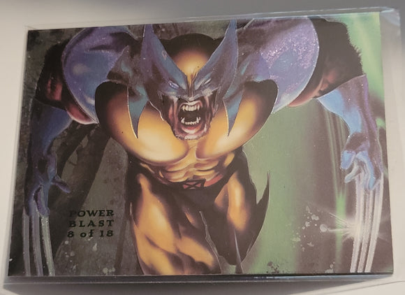 1994 Flair Marvel Annual Power Blast card 8 of 18 Wolverine