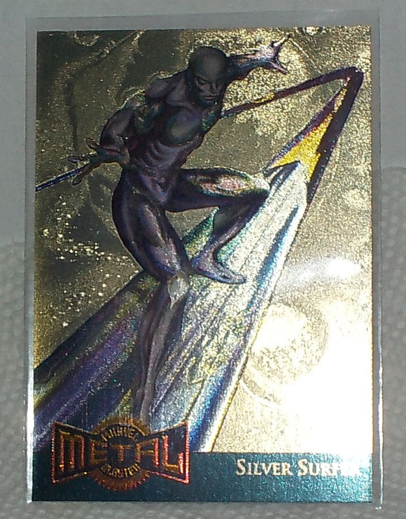 1995 Marvel Metal Gold Blaster card # 11 of 18 Silver Surfer