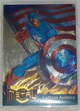 1995 Marvel Metal Gold Blaster card # 2 of 18 Captain America