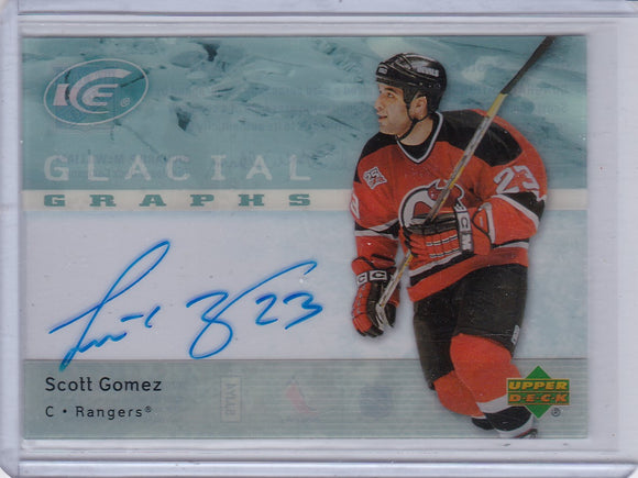 Scott Gomez 2007-08 Ice Glacial Graphs Autographed card GG-SG
